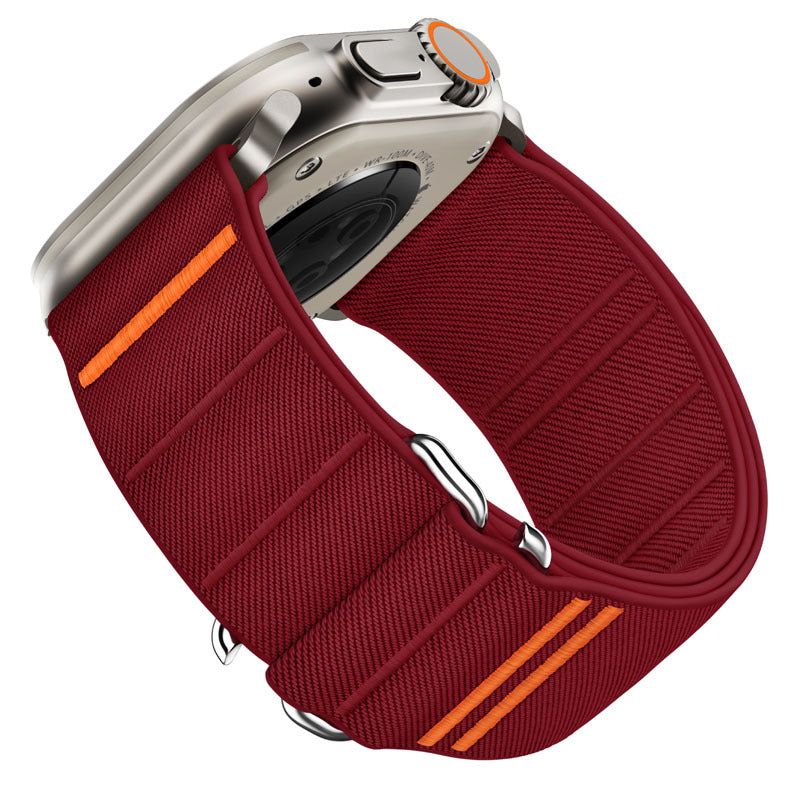 Elastic Nylon Apple Watch Band - Stainless Steel Buckle