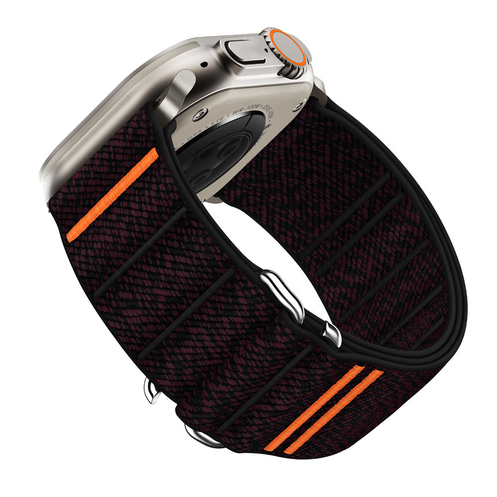Elastic Nylon Apple Watch Band - Stainless Steel Buckle