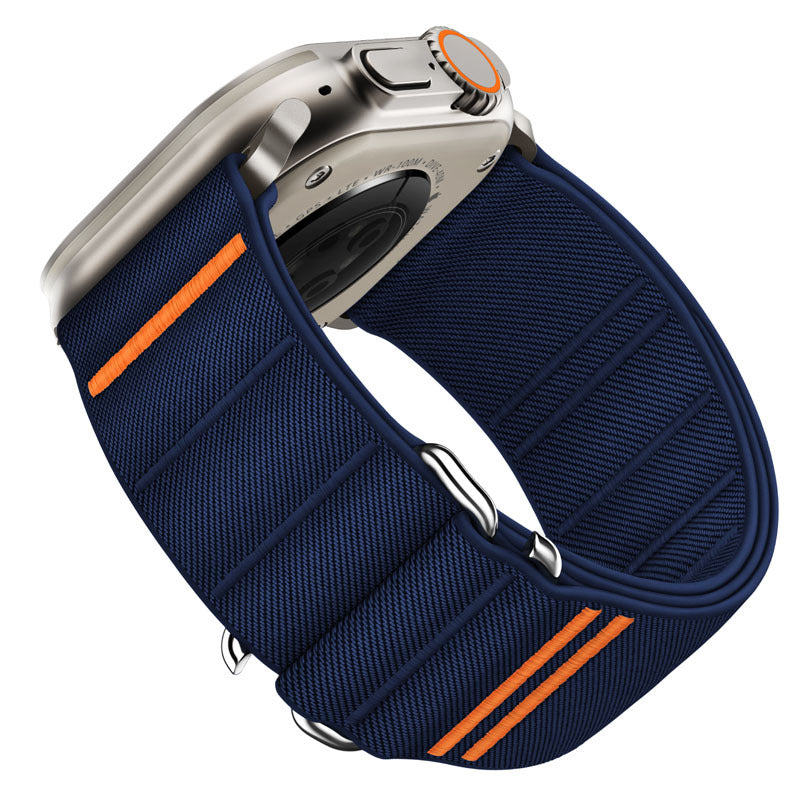 Elastic Nylon Apple Watch Band - Stainless Steel Buckle