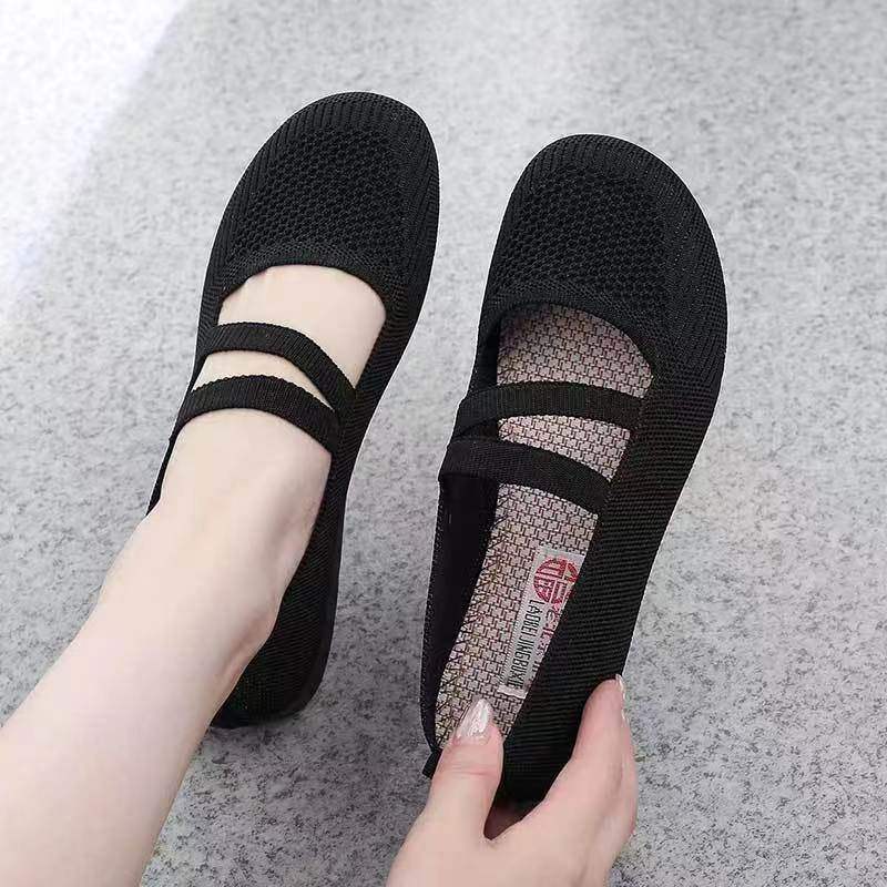 Middle-aged And Elderly Slip-on Soft Bottom Non-slip Flat Shoes