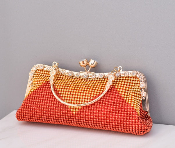 Women's European American Fashion Crossbody Handbag - Gold Color