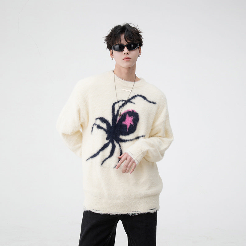 American Hiphop Spider Brocade Sweater Men And Women
