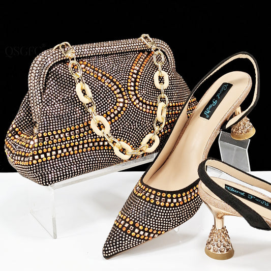 Women's Pointed Toe Shoes & Bag Set - Adult Low-Cut Fashion Suit