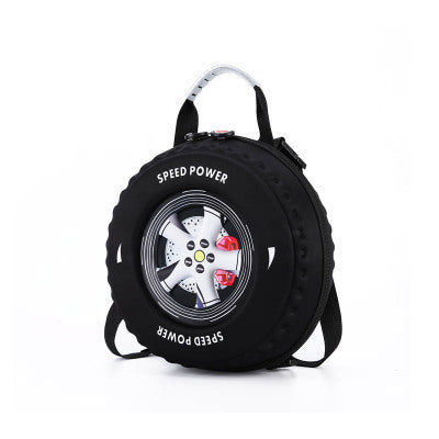 Kid's Small Schoolbag Personalized Creative 3D Cartoon Tire Kindergarten