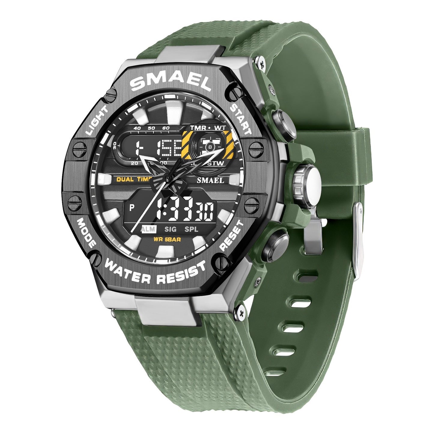Men's Digital Alloy Electronic Watch - 47mm