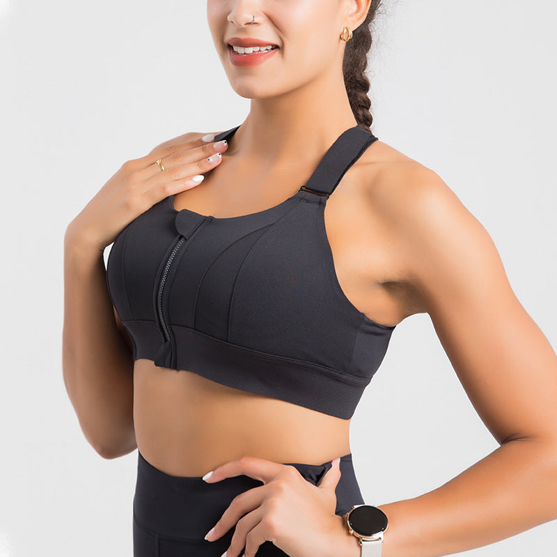 Plus Size Front Zipper Seamless Push-Up Bra - Wireless Comfort & Support