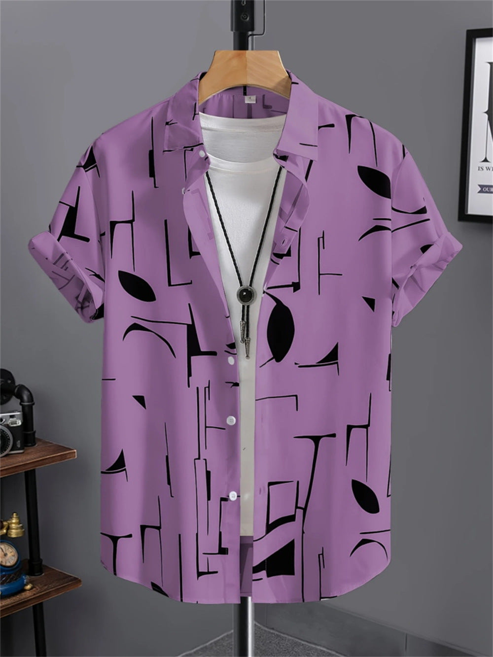 Men's 3D Printed Retro Fashion Shirt - All-Matching Vintage Style