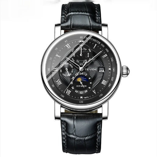 Men's Thin Calendar Mechanical Watch - Large Dial