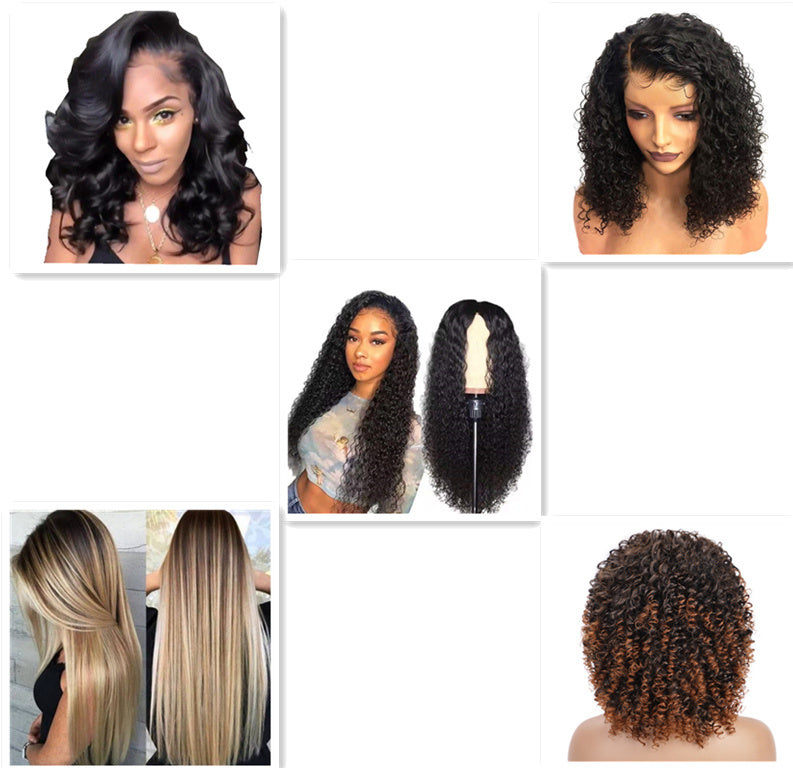 Women's Front Lace European American Long Curly Wig - Chemical Fiber Fashion Headgear
