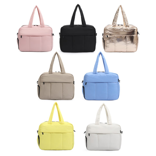 Down Winter Travel Duffle Bag - Women's Sports Gym Yoga Weekender with Shoe Compartment