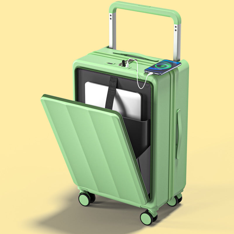 Front Cover Width Draw-bar Luggage Men And Women 20-inch Multifunctional