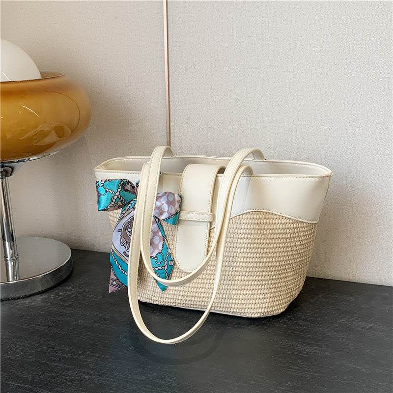 Women's Fashion Simple Silk Scarf Bow Shoulder Bag - Millivan supplies