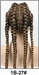 Front Lace Synthetic Fiber Four Braid Wig - Natural Looking Hair