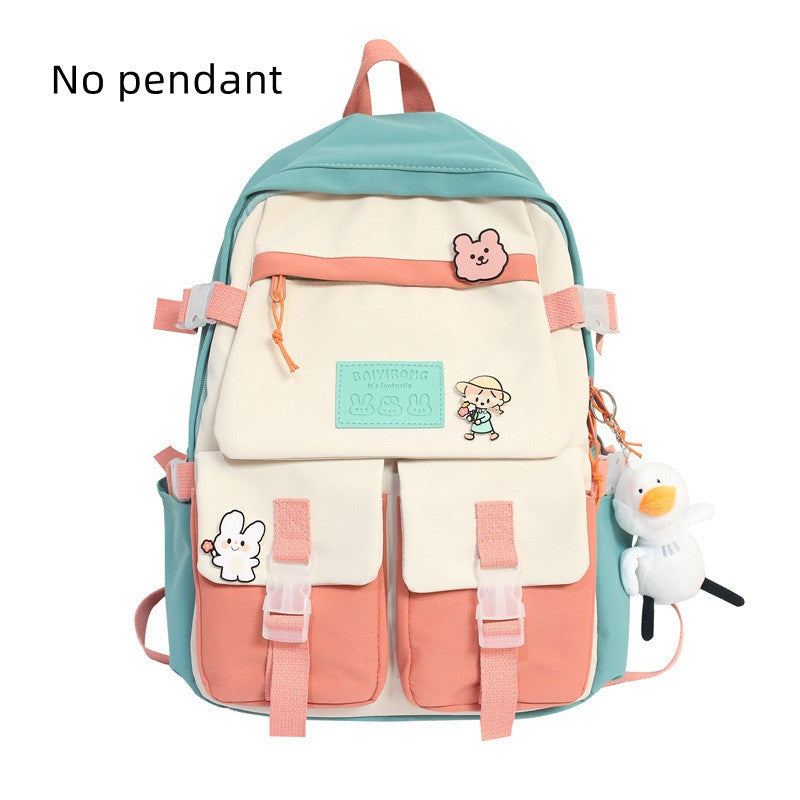 New Cute Female Student Backpack Large Capacity Travel Bag