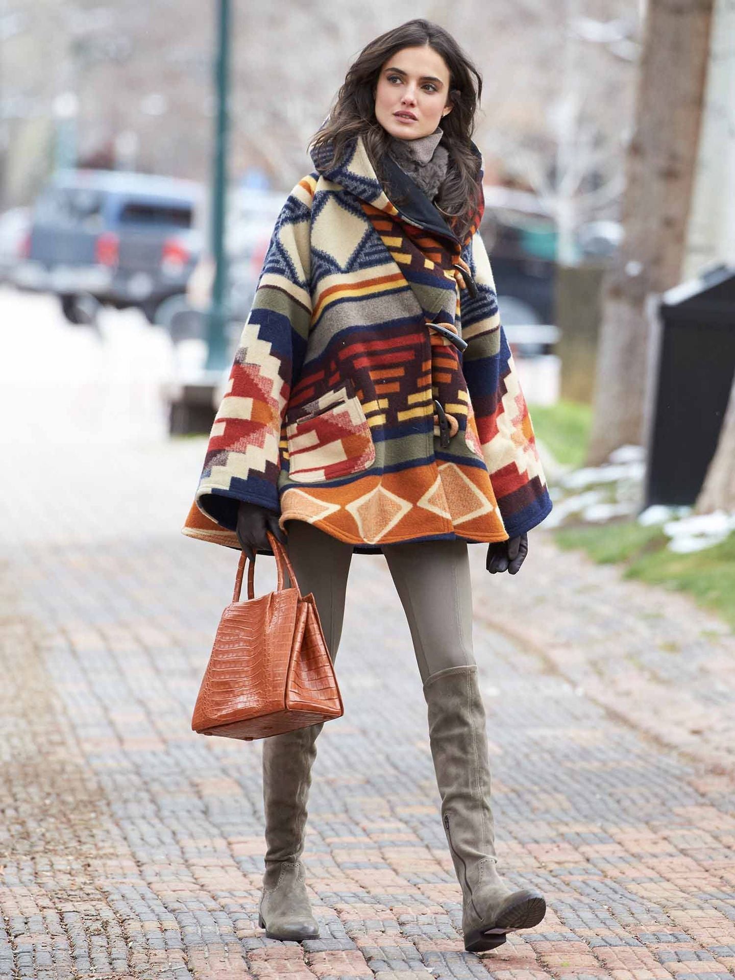 New European And American Women's Long-sleeved Hooded Jacket Print