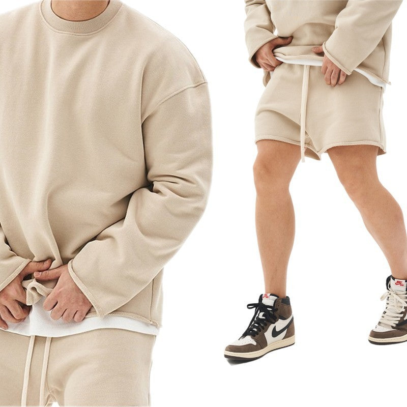 Men's Sports Training Set - Adult Athletic Wear Gray Suit