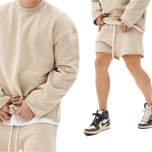 Men's Sports Training Set - Adult Athletic Wear Gray Suit