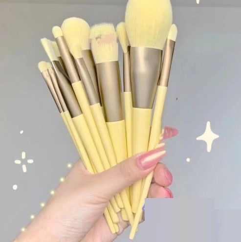13Pcs Makeup Brush Set Make Up Concealer Brush Blush Powder Brush Eye Shadow Highlighter Foundation Brush Cosmetic Beauty Tools - 17cm