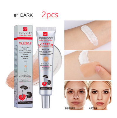 Women's CC Cream - Moisturizing Waterproof Makeup Concealer Dark Shade