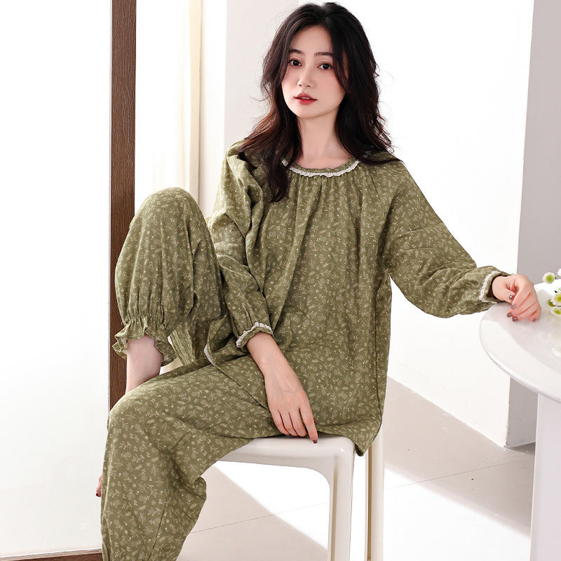 Women's Loose All Cotton Pajama Suit - Comfortable Fashion Sleepwear