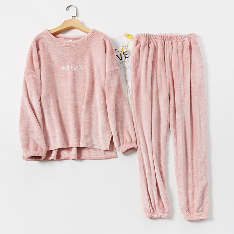 Flannel Pajamas Set - Winter Couple Sleepwear for Women & Men
