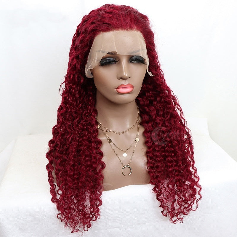 Women's Lace Front Human Hair Wig - Adult 134 Water Wave 18 Inch