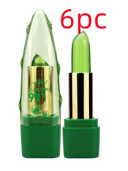 Anti-drying lip moisturizer application showing color changing effect