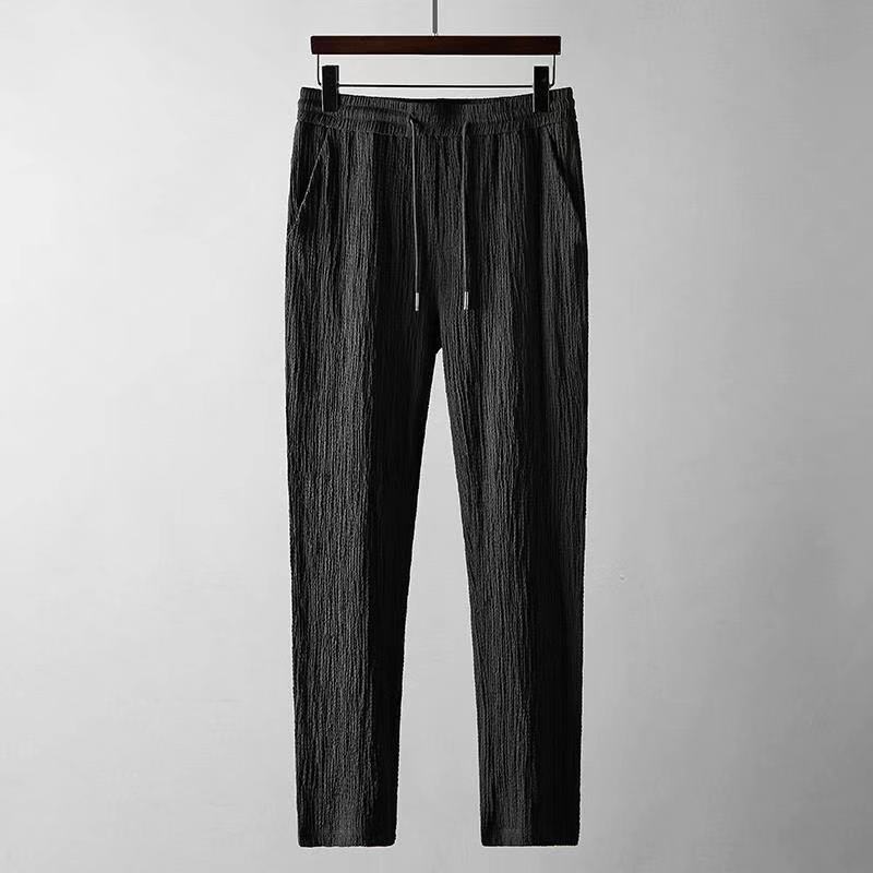 Men's Summer Leisure Suit - Short Sleeve Top & Drawstring Trousers Set