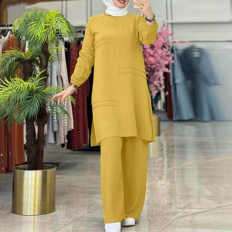 Muslim Women's Wear Solid Color Two-piece Set - Millivan supplies