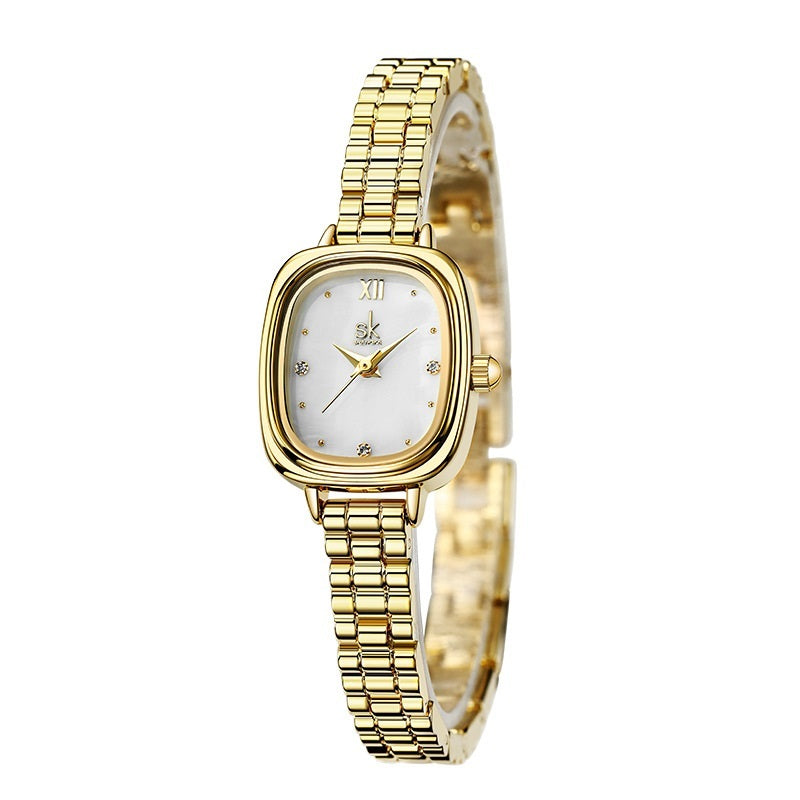 Steel Belt Square Watch - Waterproof Quartz