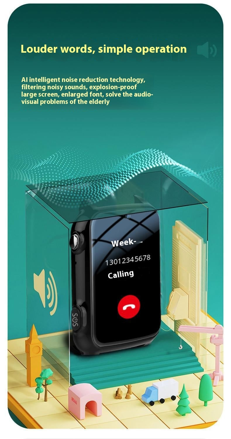 Elderly 4G Smart Watch - GPS Positioning Anti-Lost