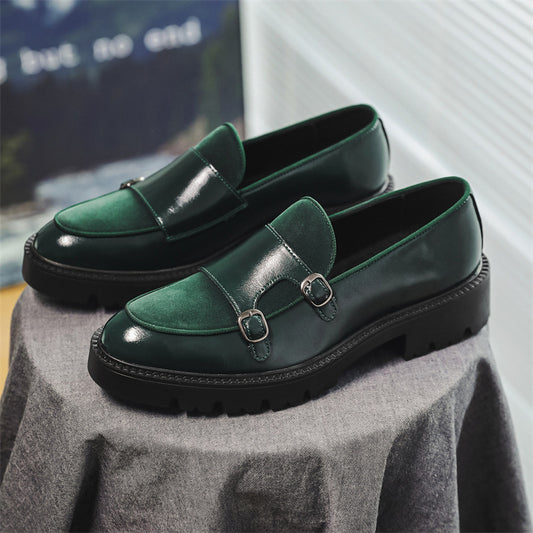 Slip-on Men's Thick Bottom Heighten Casual Shoes - Height Increasing Platform
