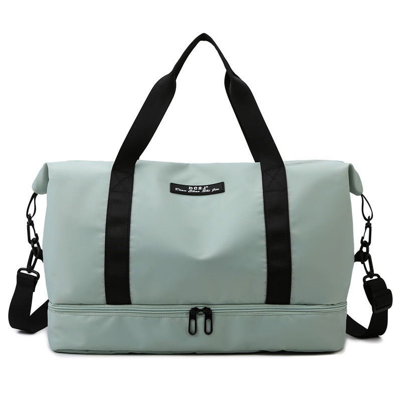 Large Capacity Waterproof Travel Duffle Bag - Women's Sports Gym Fitness Weekender with Shoe Compartment