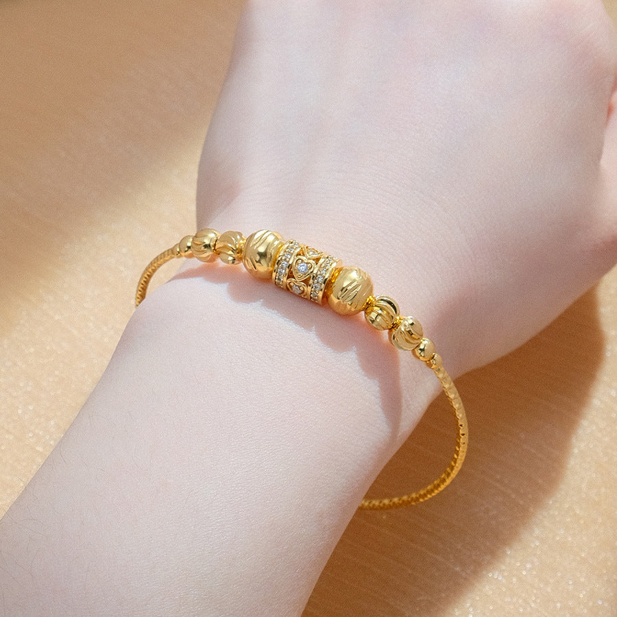 African Arabic Gold Women's Bracelet - Round Spherical