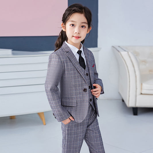 Girls Formal Suit Set - Little Girl Stage Performance Outfit