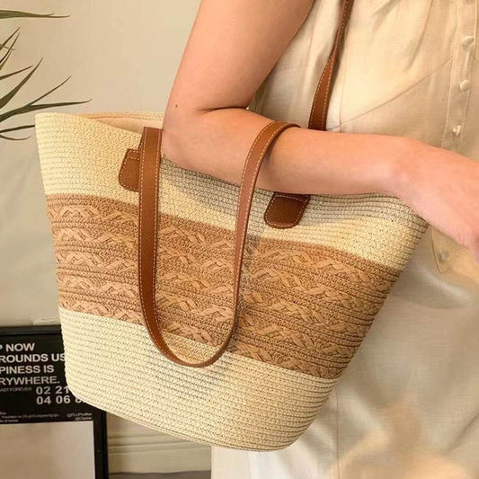 South Korea Vacation Style Raffia Woven Bag Large Capacity Totes - Millivan supplies