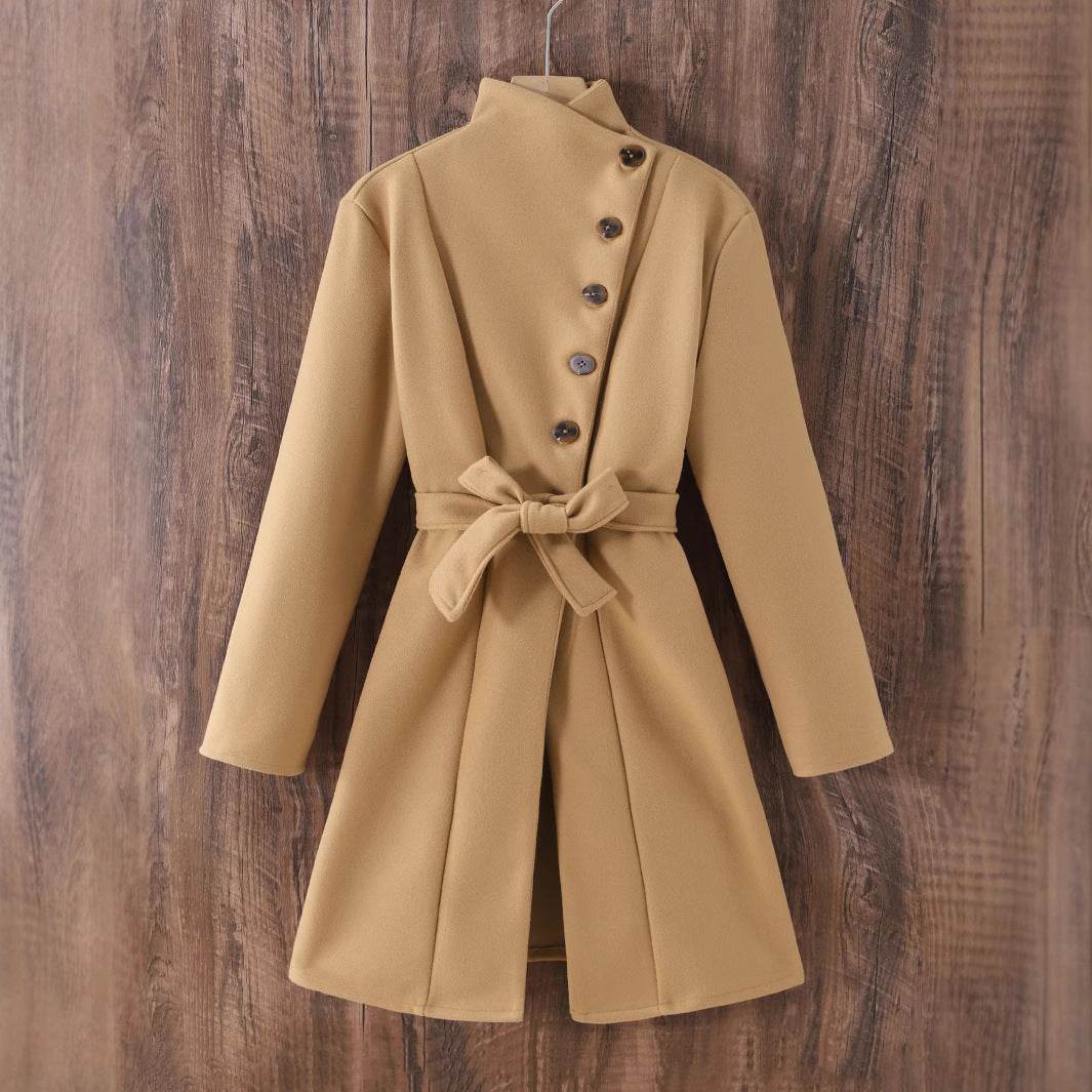 Women's Lapel Bow Lace-up Knitted Jacket - Millivan supplies