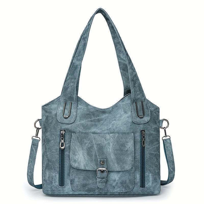 Women's Soft Leather Handbag - Adult Vintage Synthetic Leather Bag