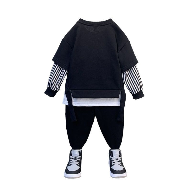Children's Fashion Sweater Pants Suit - Korean Style Autumn Outfit for Boys & Girls