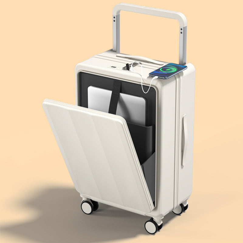Front Cover Width Draw-bar Luggage Men And Women 20-inch Multifunctional