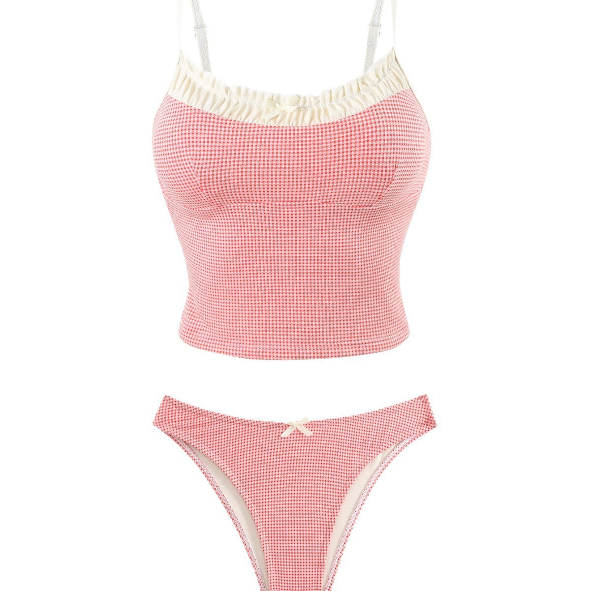 Women's Floral Vacation Swimsuit - Adult Bow Lace Backless Design