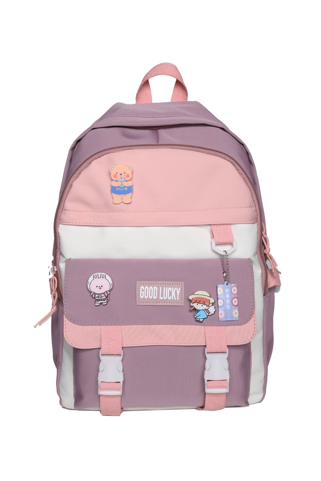 High School Girl's Simple Large-capacity Light Backpack