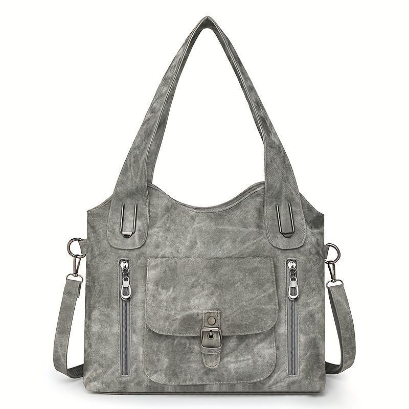 Women's Soft Leather Handbag - Adult Vintage Synthetic Leather Bag