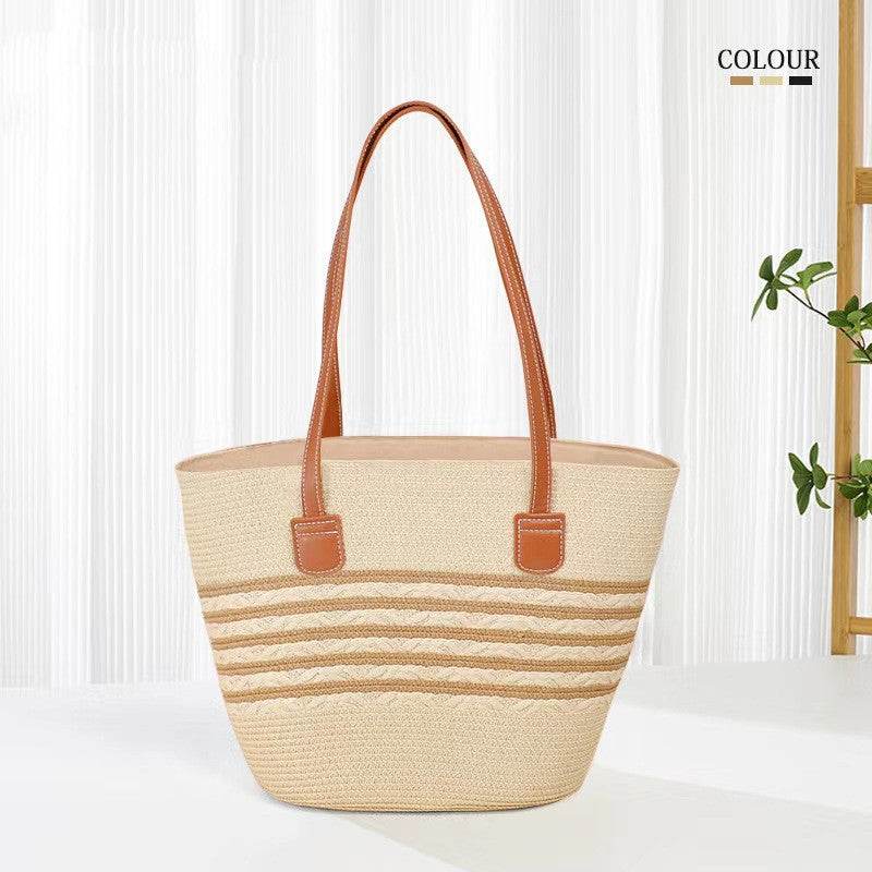 South Korea Vacation Style Raffia Woven Bag Large Capacity Totes - Millivan supplies