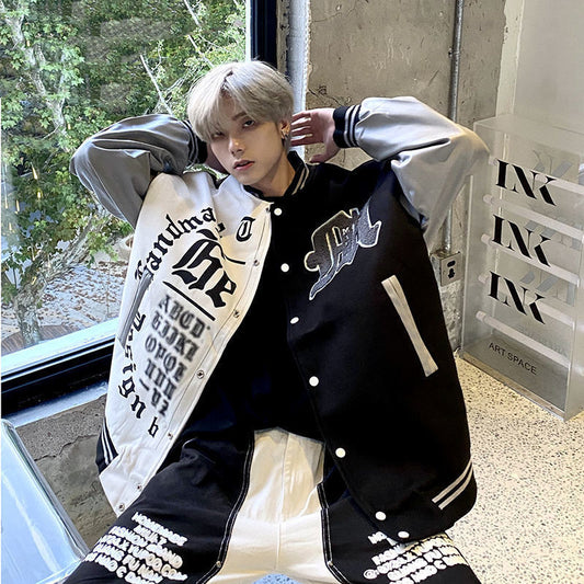 Niche Vintage Stitching Baseball Uniform Hip-hop Jacket