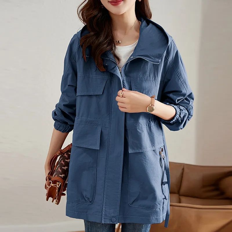 Women's Western-Style Trench Coat - Adult Plus Size Mid-Age Fashion
