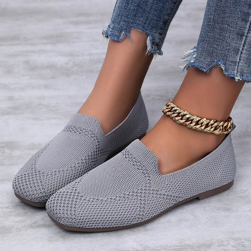 Flyknit Shoes Casual Flat Shoes Women - Millivan supplies