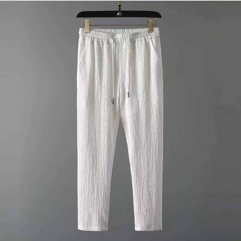 Men's Summer Leisure Suit - Short Sleeve Top & Drawstring Trousers Set