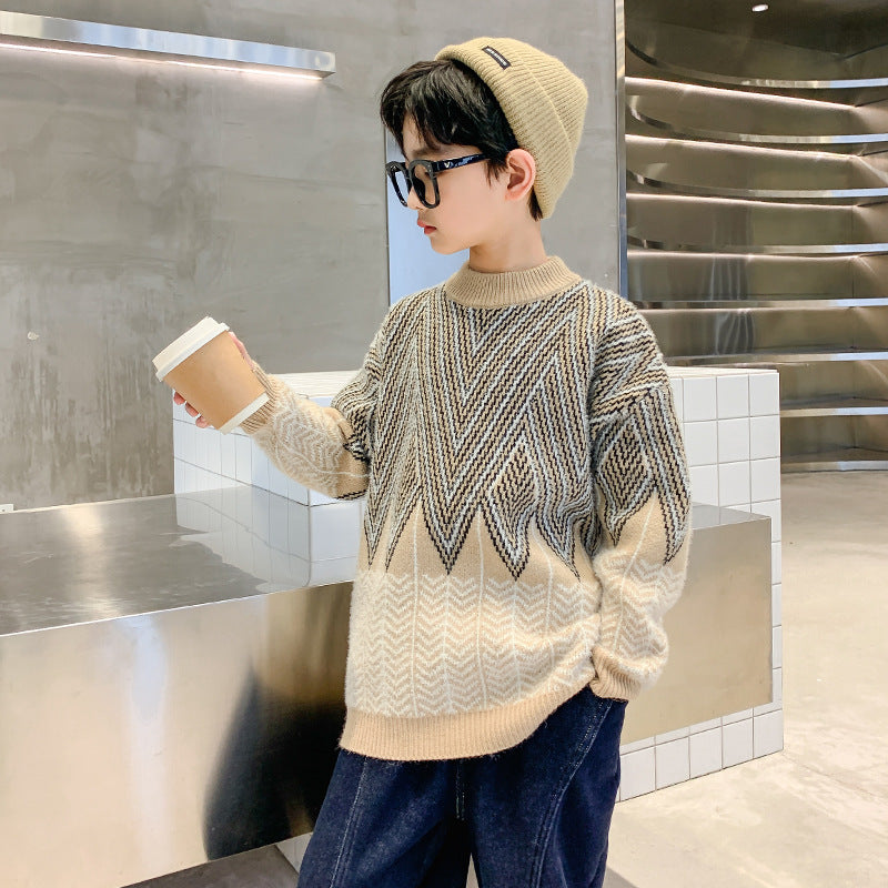 Fluffy Winter Clothing For Boys - Korean Style Cotton Hoodies for Children