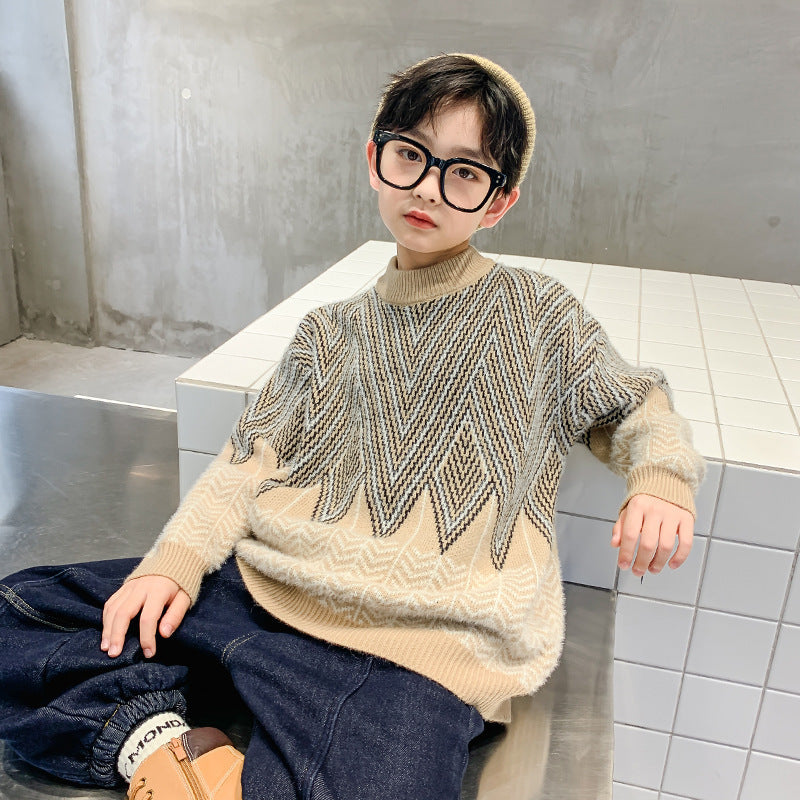 Fluffy Winter Clothing For Boys - Korean Style Cotton Hoodies for Children